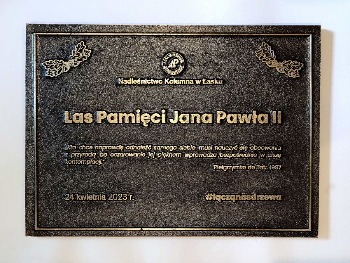 Tablica pamiątkowa mosiężna odlewana