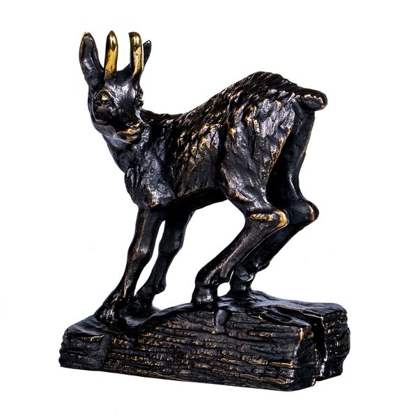 Rzeźba "Kozica" mosiężny pień