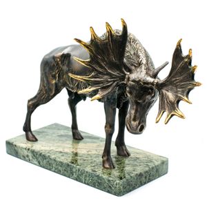 Łoś – figurka z mosiądzu 1