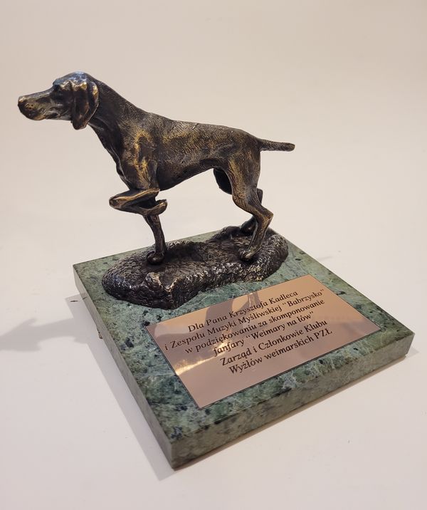 Wyżeł niemiecki z dedykacją